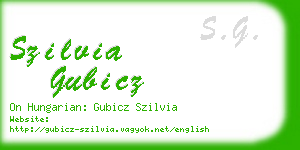 szilvia gubicz business card